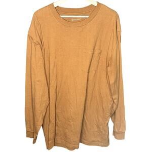 Brixton Orange Standard Fit Long Sleeve Shirt Men's Size XXL